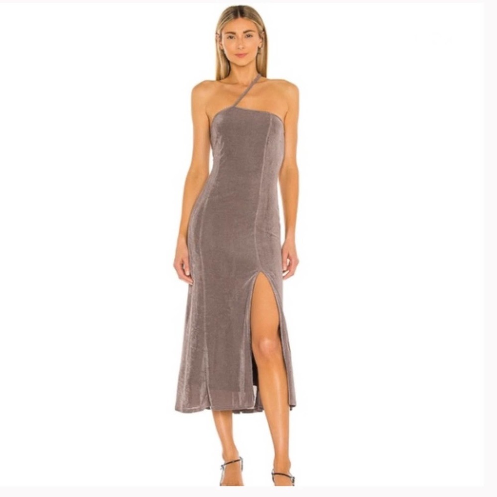 LPA Damia Midi Dress in Taupe Medium